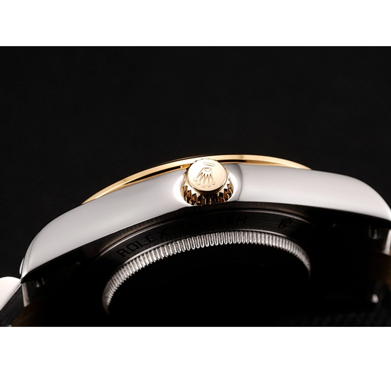Aaa replica watch Rolex Tone Gold Dial Champagne Case Swiss 1453974 Diamond Day-Date Stainless Steel Two Bracelet 0520